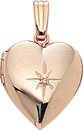 14KY SHINY HRT LOCKET W/DIA 14.5mm
