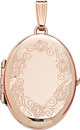 14KY OVAL LKT W/FLORAL 4PICTURES 23x19mm