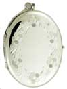 14KW OVAL ENG 4 PIC LOCKET 22x28mm