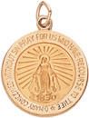 S.S. ROUND MEDAL MIRACULOUS 5/8