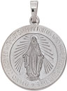 14KW ROUND HOLLOW MEDAL 3/4