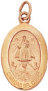 14KY OVAL MEDAL 5/8