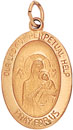 14KY OVAL MEDAL 7/8
