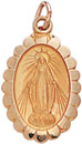 14KY OVAL MEDAL 5/8