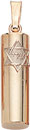 14KY RD TUBE MEZUZAH W/STAR 3/4