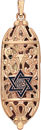 14KY FILIGREE MEZUZAH