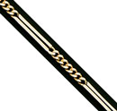 18KY DOUBLE BAR & CURB LINK CHAIN 2.4mm