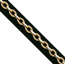 18KY ALTERNATING DIA CUT & MILGRAIN 2.5mm CABLE CHAIN