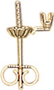 18KY HW CUP & PEG FOR PEARL W/.03