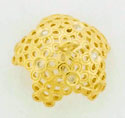 14KY CAST FILIGREE CAP 10mm W/5 DIA