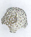 14KW CAST FILIGREE CAP 10mm W/5 DIA.