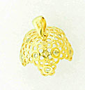 14KY CAST FILIGREE CAP 13mm W/10 DIA .0075