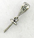 14KW DIA PEARL PENDANT W/ 3 DIA 4mm CAP