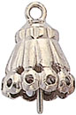 PLAT CAST FANCY PEARL CAP 8.25mm W/PEG