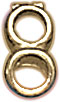 18KY DOUBLE RING FOR CLAW LOCK