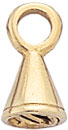 14KY CONE PEARL CAP W/ BAR 3mm