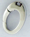 S.S. OVAL CARABINER SPRING CLASP 10.5x7mm