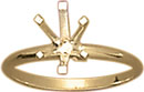 14KW 6PR OVAL SOLITAIRE .50-.65CT