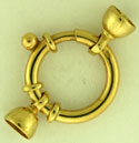 14KY 22mm SPRING RING W/6mm SCREW CUPS