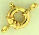 18KY 13mm SPRING RING W/SIDE RINGS