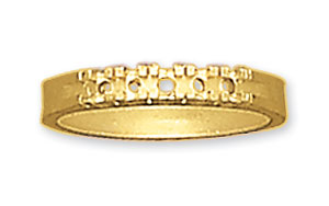14KY CAST WEDDING BAND FOR 5/.01