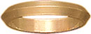 18KY KNIFE EDGE WDG BAND 3mm SZ 5