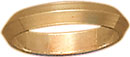 18KY KNIFE EDGE WDG BAND 4mm SZ 11