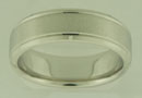 14KW WEDDING BAND W/ SATIN CENTER & SHINY BORDER