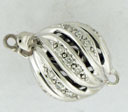 18KW 12mm 24/DIA SWIRL BALL CLASP .18TW