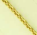 14KY HOLLOW OVAL CABLE CHAIN 3mm