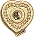 14KW CAST BEADED HEART .10
