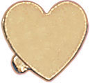 14KW CAST HEART W/ 2 HOLES 10.8x3.25mm