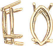 18KY 4PR MARQUISE CAST WIRE SETTING 12x6mm