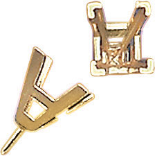 PLAT 4 V PR RADIANT WIRE W/PEG 5x4mm
