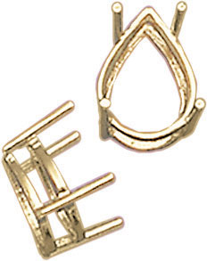 18KY 4PR PEAR SHAPE WIRE SET 11x7mm