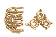 18KY 4PR TRI SHAPE CLUSTER 3/.01