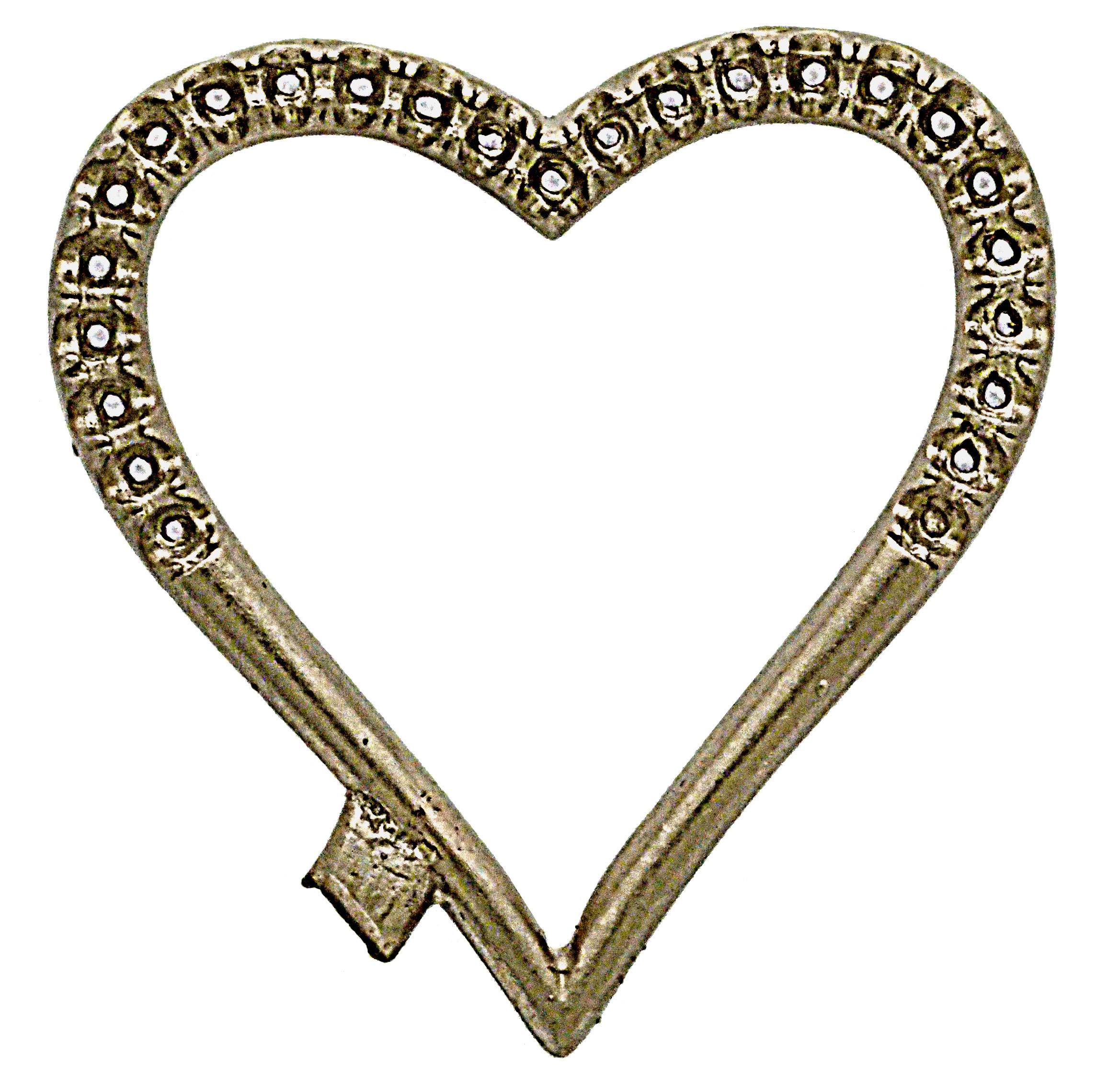 14KW CAST HEART PENDANT 25/.04