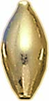 G.F. SHINY OVAL BEAD 7x13mm