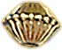 G.F. CORR. DIAMOND SHAPE BEAD 6.5x4.5mm