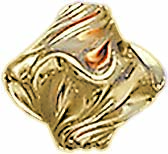 G.F. CORR. DIAMOND SHAPE BEAD 14x15mm