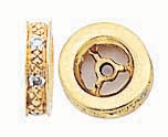 18KW DIAMOND ROUNDEL 7x2.2mm W/ 12/.01