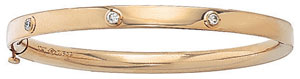 14KY BABY BANGLE BRACELET W/DIA