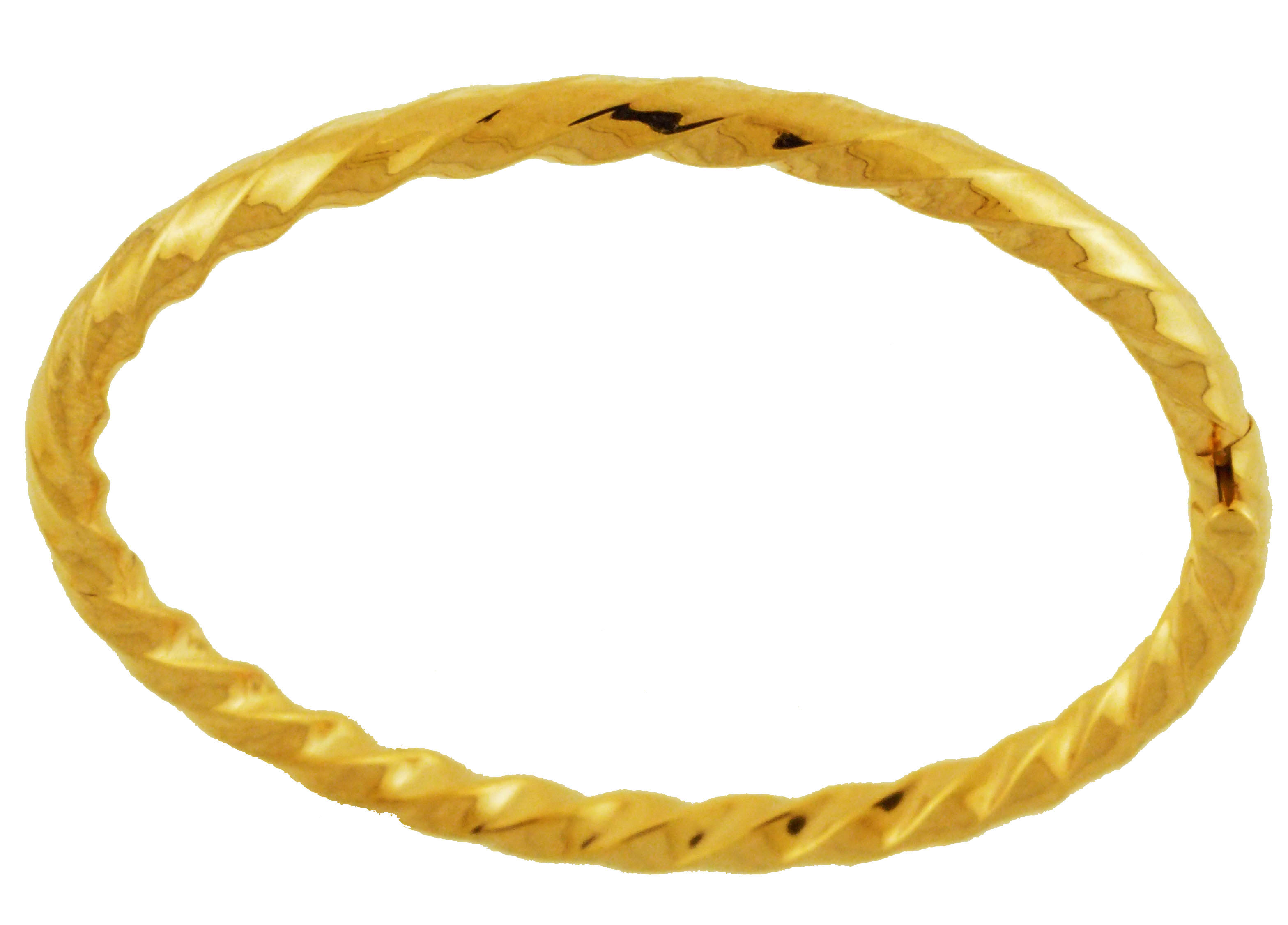 14KY BABY BANGLE SHRIMP DESIGN 3mm