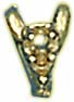 18KY 7.25mm CAST BAIL FOR 2 DIAMONDS .03 .05