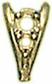 18KY 9mm CAST BAIL FOR 2 DIAMONDS .05 .08