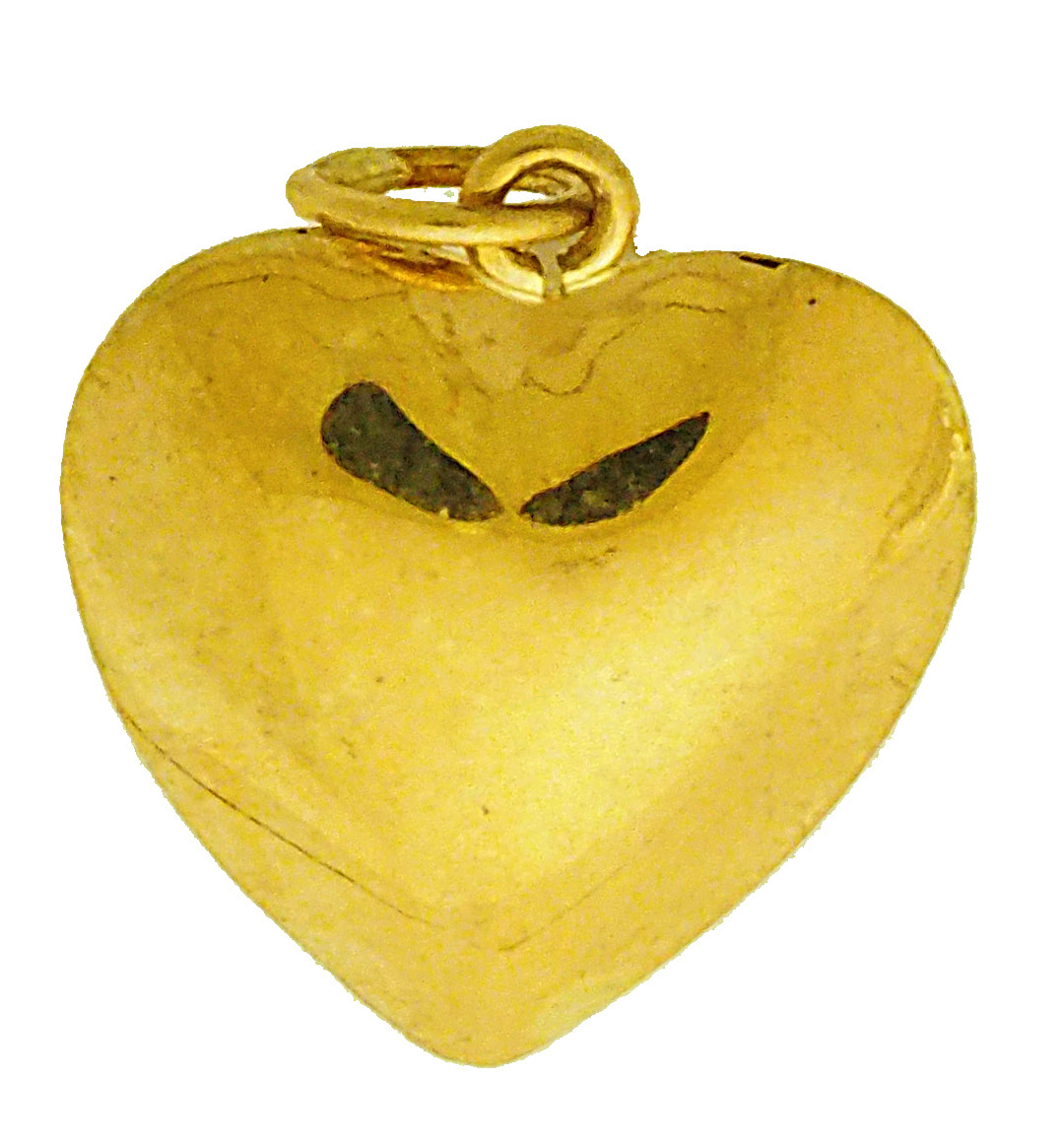 14KY SHINY PUFFED HEART 10mm