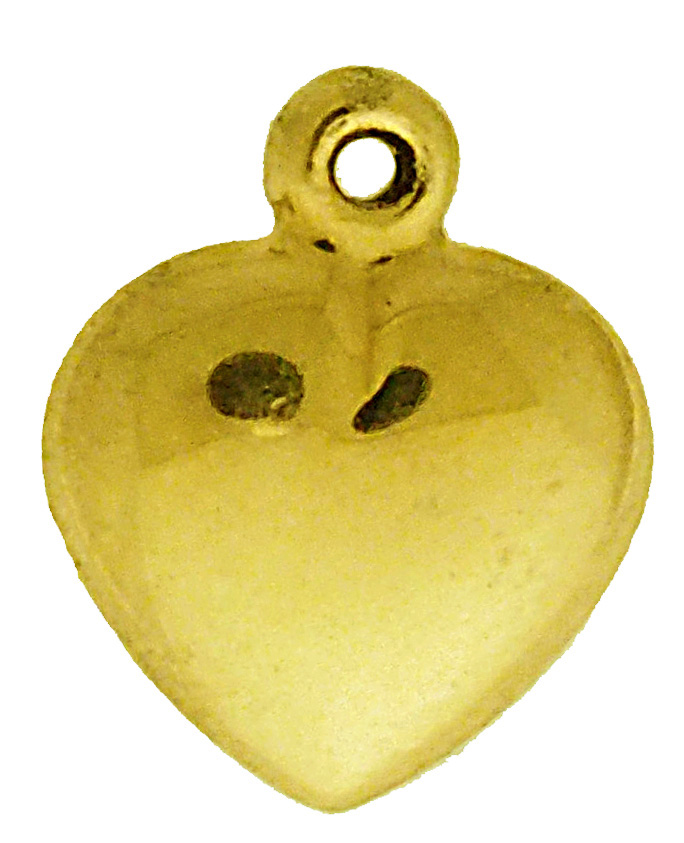 14KY 9mm SHINY PUFFED HEART