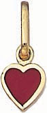 14KY HEART PENDANT W/RED ENAMEL