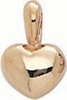 14KY 1/2 SMALL CAST PUFFED HEART 7.8mm