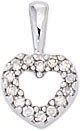 14KW BABY HEART PENDANT WITH 14/.01